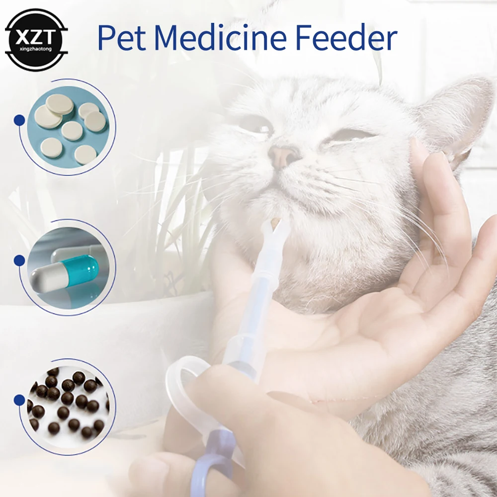 Pet Syringe Tablet Pill Gun Piller Push Dispenser Medicine Water Milk Dog Cat Tube Feeder Tools Accessories 1PCS | Дом и сад