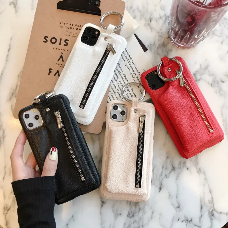 Чехол для пар для iPhone 7, чехол, Роскошный кошелек из искусственной кожи, сумочка на молнии, чехол-подставка для iPhone 11 XS, 6, 6 S, 7, 8 Plus, с кольцом для карт