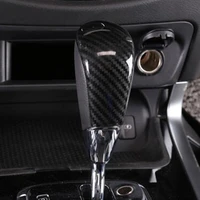 carbon fiber car styling car gear shift lever knob handle cover cover trim for nissan navara np300 2017 2018 2019 accessories