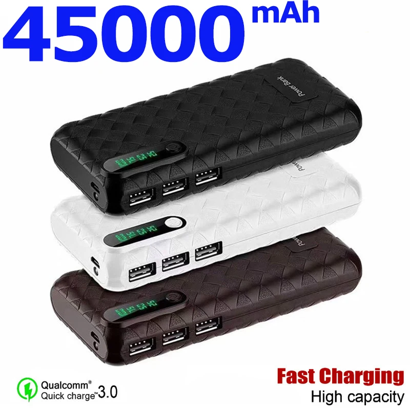 Внешний аккумулятор Outdoor Power Bank на 45000 мАч с LED-подсветкой для смартфона.