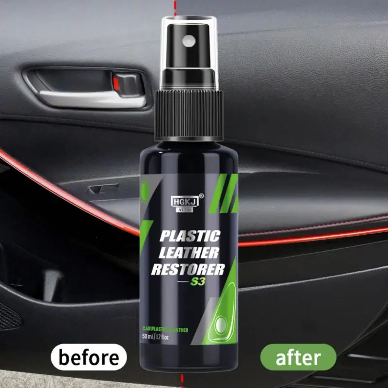 

50ml Car Interior Parts Liquid Leather Plastic Renovator Refreshing Restorer Foam Cleaner Spray Refurbishment Paste For Auto