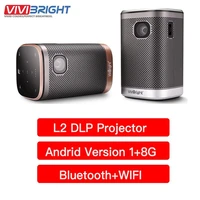 vivibright portable projector 4500lumens 12000mah battery android6 0 1g8g bluetooth hifi 3d led beamer support 4k home cinema
