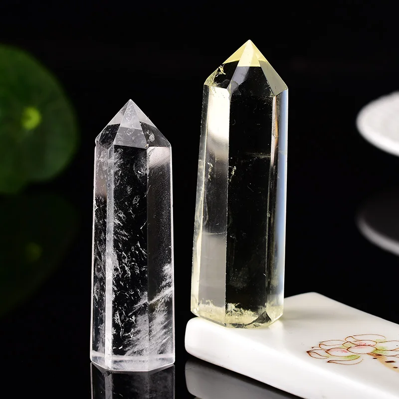 1PC Natural Crystal Transparency Quartz Point Healing Stone Hexagonal PrismsObelisk Wand Treatment Home Decor | Дом и сад