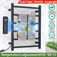 80w ipx5 waterproof bathroom electric towel rack 45%c2%b070 stainless steel temperature time control smart home heated towel rail