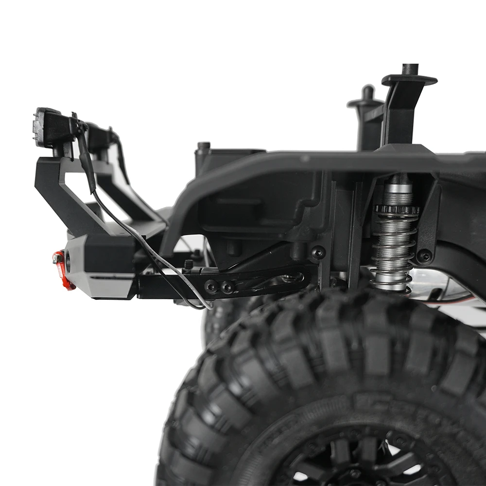 AXSPEED металлический передний бампер со светодиодным светильник для SCX10 1/10 RC Гусеничный