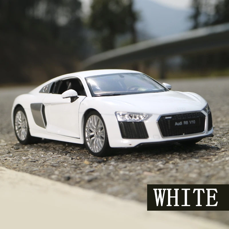 Audi R8 V10 Welly 1:24 Audi R8 V10 TT автомобиль сплав модель автомобиля моделирование автомобиля украшение коллекция Подарочная игрушка Литье под давлением модель игрушка для мальчиков - Цвет: Audi R8 V10