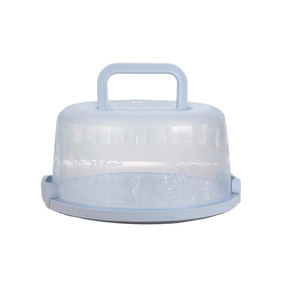 New 1PC Plastic Round Cake Box Carrier Handle Pastry Storage Holder Dessert Container Cover Case Cake Accessories
