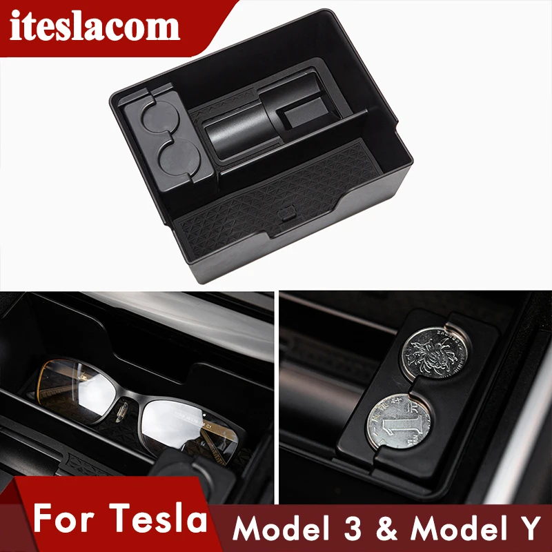 

Поднос-органайзер для центральной консоли Tesla Model 3 с держателем для солнцезащитных очков, нескользящий подлокотник