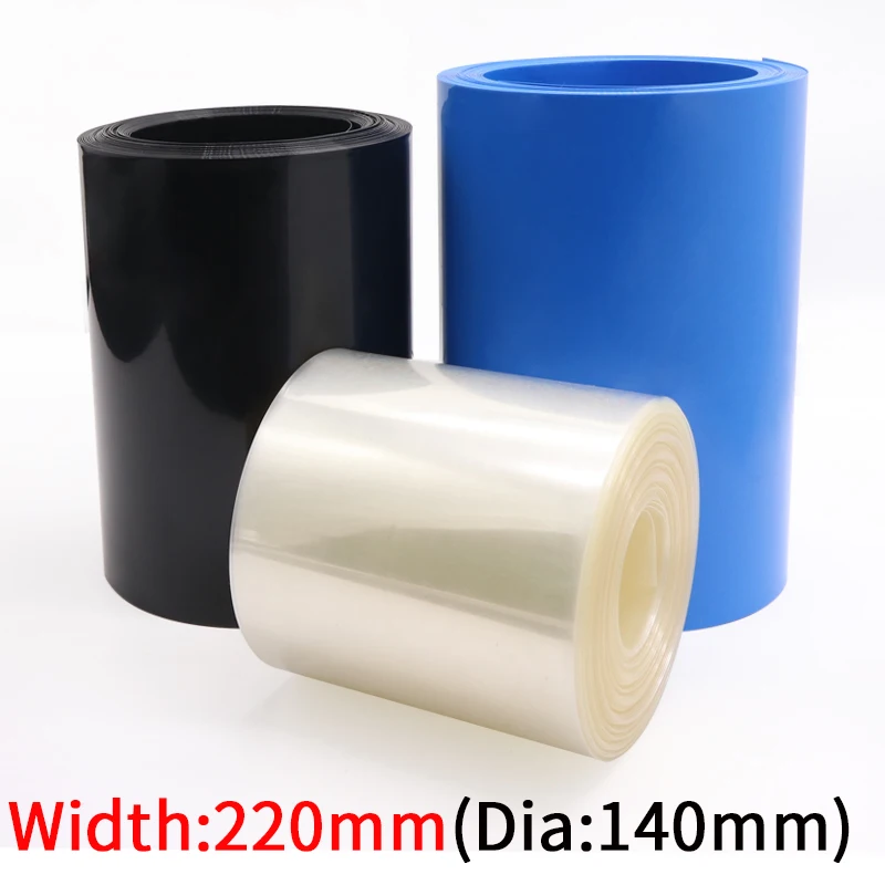 

Dia 140mm PVC Heat Shrink Tube Width 220mm Lithium Battery 18650 Pack Insulated Film Wrap Protection Case Pack Wire Cable Sleeve