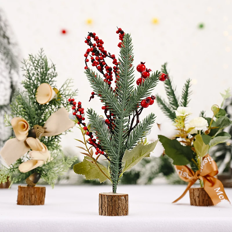 

Креативные новые рождественские украшения, Мини Рождественская елка, атмосферная композиция, украшение для рождественской елки, настольно...