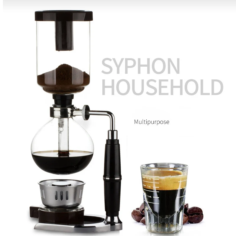 Классический сифон кофеварка прозрачная вакуумная термостойкая стеклянная 3