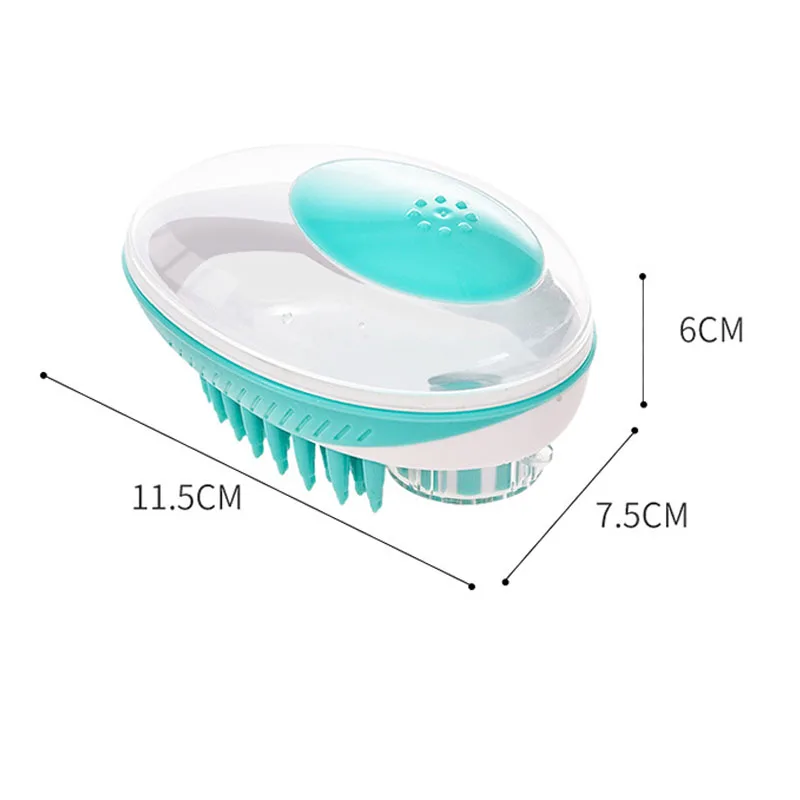 

Bonzerpet Dog Bath Brush Comb Silicone SPA Shampoo Massage Brush Shower Hair Removal Comb For Dogs Cats Cleaning Grooming Tool