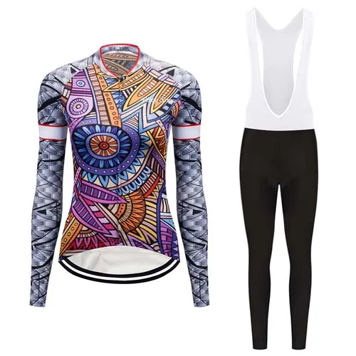 Jersey and Pants Зимняя одежда для велоспорта Женский комплект термо флис велосипед Джерси комбинезон женский теплый велосипед одежда спортивный костюм mtb платье комплект - Цвет: Jersey and Pants
