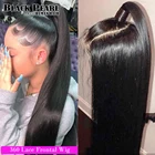 30 дюймов HD прозрачные кружевные передние человеческие волосы парики для женщин Bone прямые 5X5 4X4 длинные малазийские прямые парики на шнурках 180%