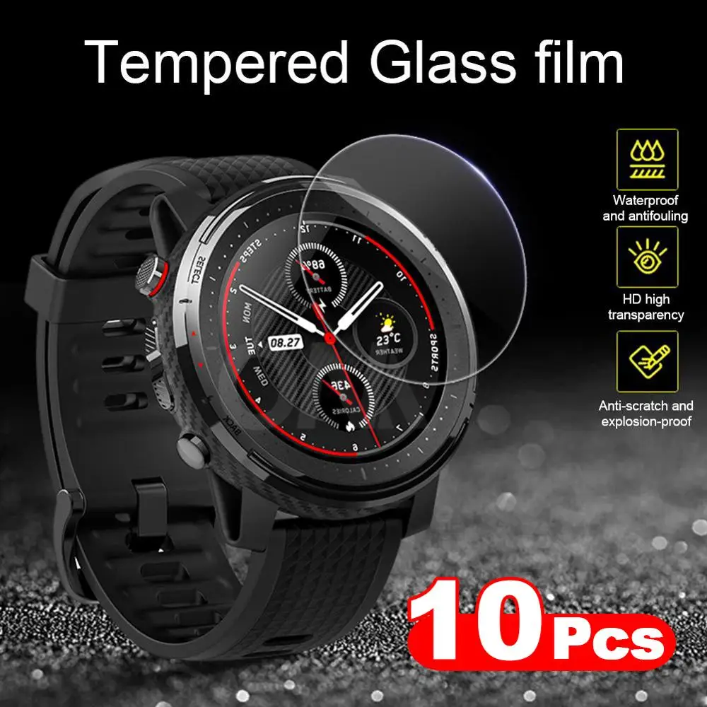 Закаленное стекло премиум класса 9H для смарт часов Amazfit Stratos 3 10 шт. защитная