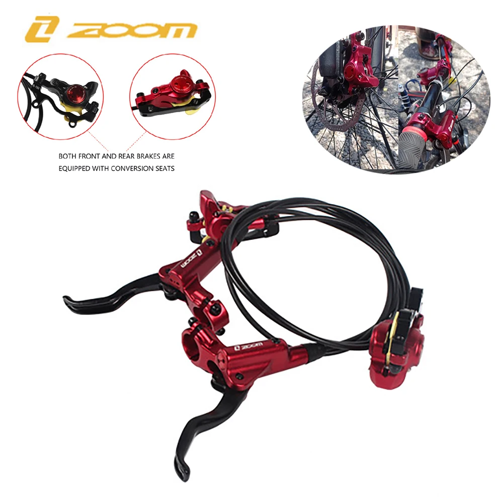 

ZOOM MTB MT200 Mountain Bike Bicycle Brake Hydraulic Disc Brake Set Alloy Caliper Adaptor Lever Hose Rotors W/Bolts HB-875
