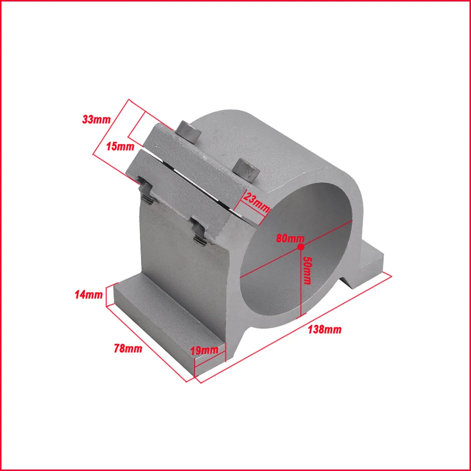 Шпиндельный зажим с ЧПУ 65 мм/80 мм кронштейн шпинделя Новая обновленная версия 80