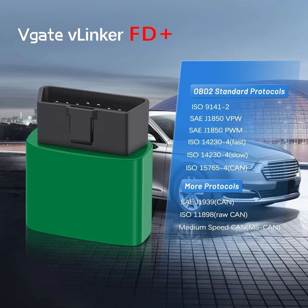 Автомобильный диагностический сканер Vgate vLinker FD + ELM327 Bluetooth 4 0 FORScan для Ford wifi OBD 2 J2534