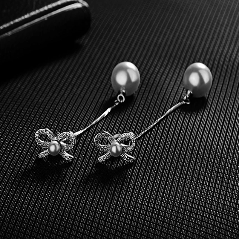 Женские серьги кисточки из серебра 925 пробы с фианитами|Серьги-подвески| |