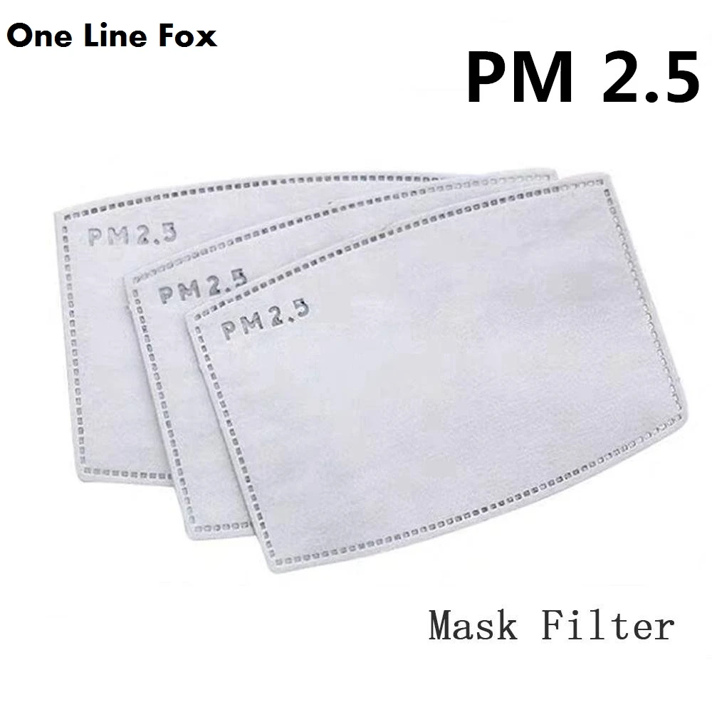 5 слойная защитная маска фильтр OneLineFox PM2.5 для защиты от пыли и тумана|Женские
