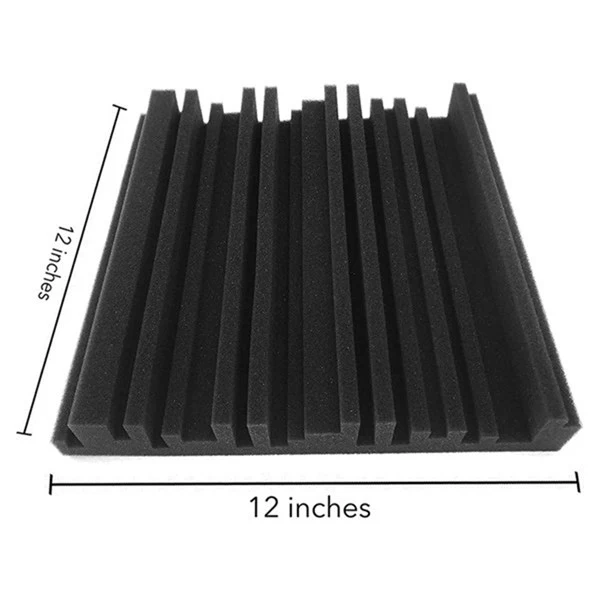 Promotion! 12PCS Absorption Foam Panels-Broadband Sound Absorber - Periodic Groove Structure Soundproof for Acoustic Studio |