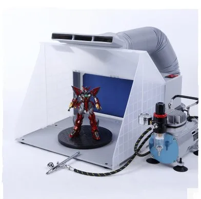 Портативный хобби Аэрограф Краскораспылитель комплект кабины выхлопной фильтр