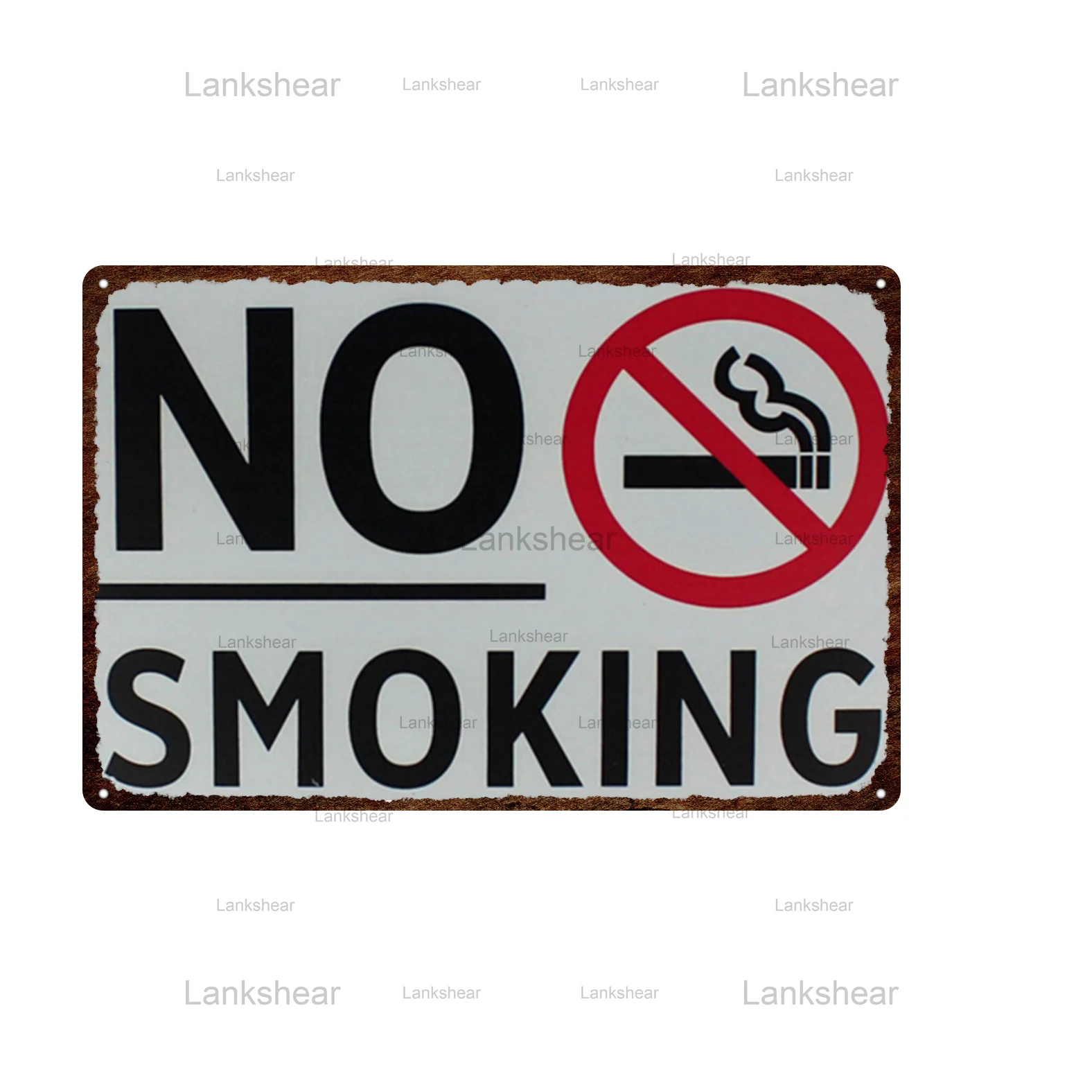 Винтажный предупредительный металлический жестяной знак приходит. Мы открываем.