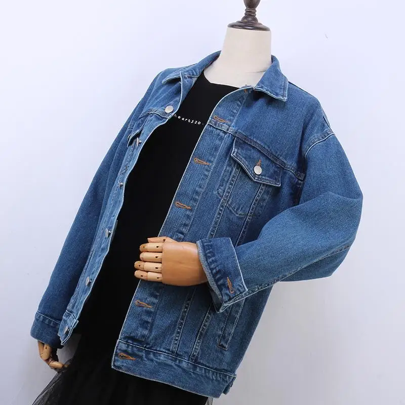 

Spring Autumn Jean Jeans Jacket For Women Loose Casual Coats Plus size 5XL Female Outwear Denim Feminine Chaqueta Mujer Coat