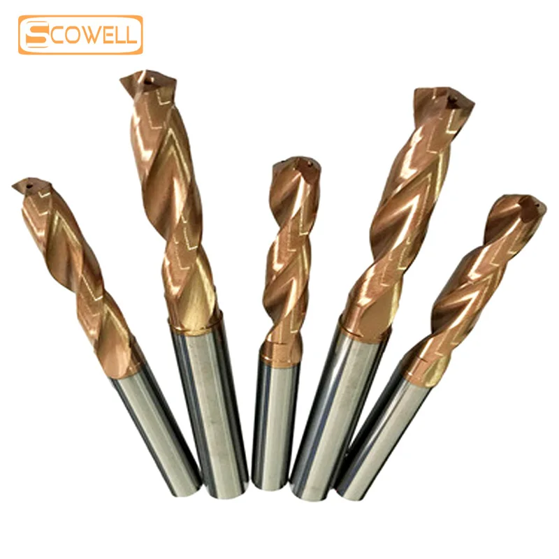 30% скидка HRC55 карбидные сверла внутреннего охлаждения твердосплавные из твердого