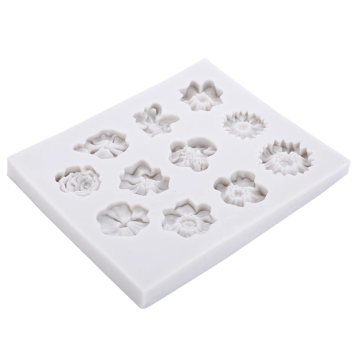 Силиконовая Цветочная помадная форма с 11 отверстиями цветочная сделай сам для