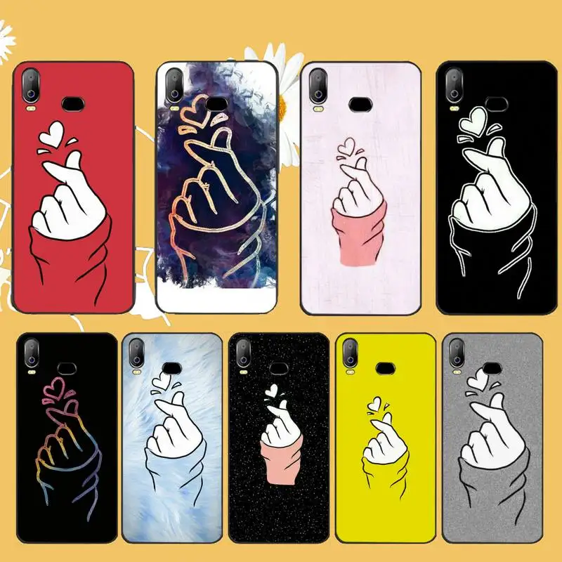 PENGHUWAN Love on the finger kpop heart Новое поступление чехол для сотового телефона Samsung A10 A20 A30 A40