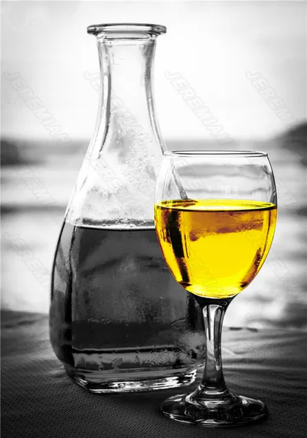 

Yellow Champagne Picture Home Decoration Nordic Canvas Painting Mural Art Printing Wine Glass Poster Art Painting Kitchen Living