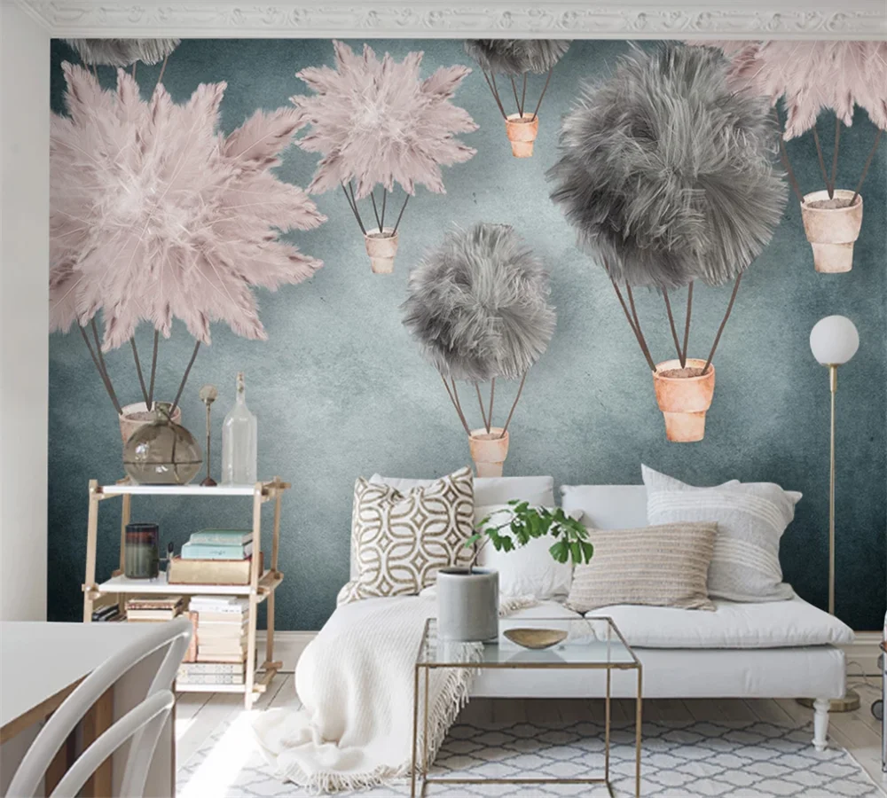 Настенные 3D обои на заказ скандинавские Объемные для детской комнаты задний фон