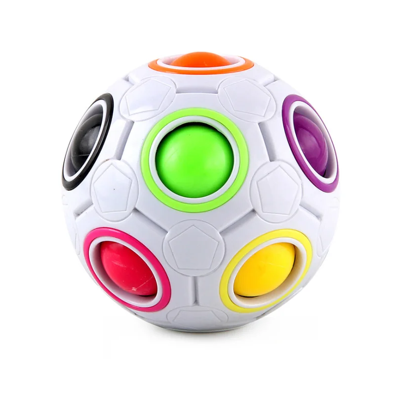 Креативный магический куб мяч антистресс Радужный футбольный пазл Монтессори