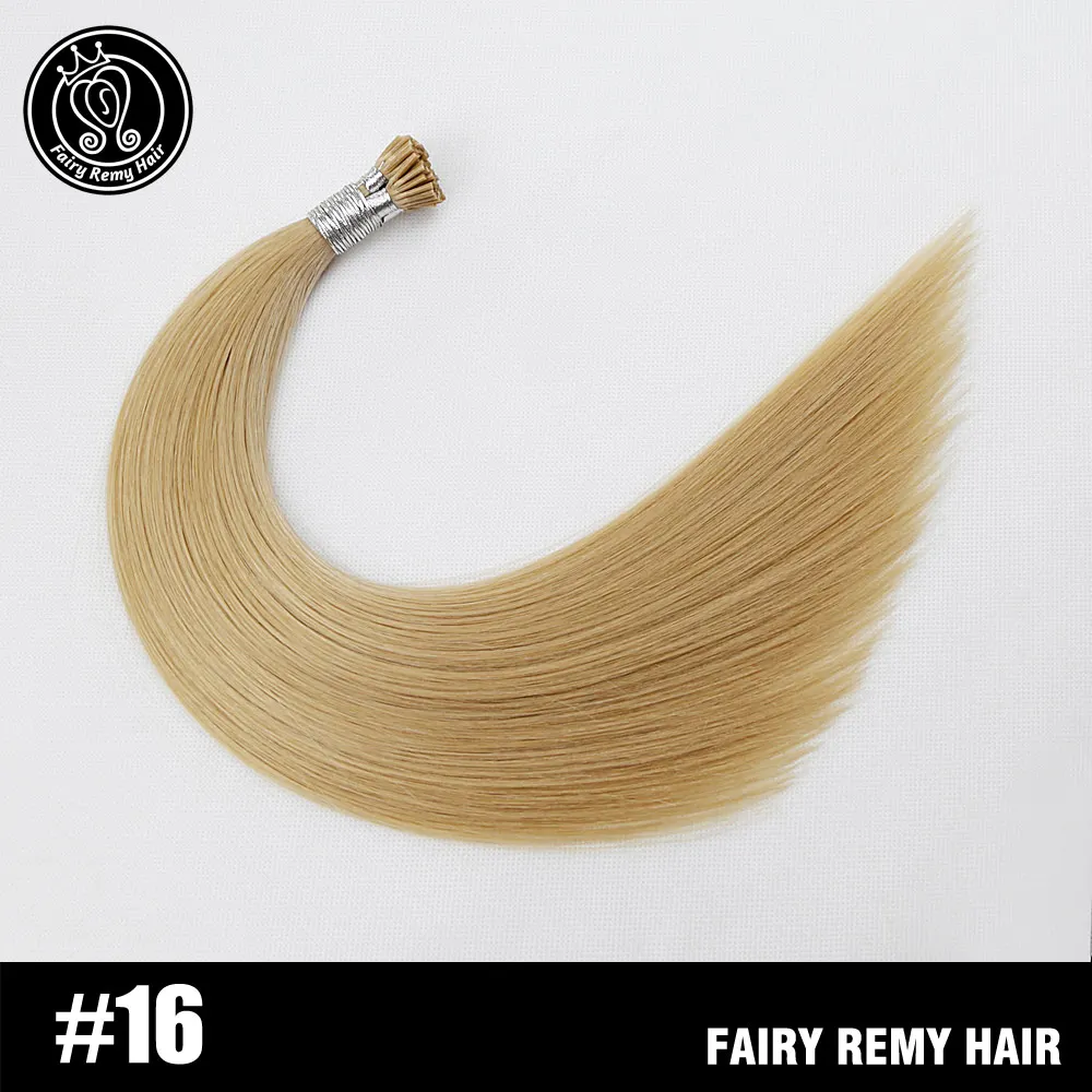 #16 Кератиновые накладные волосы для наращивания, Remy, европейские натуральные накладные волосы remy, сказочные волосы Remy, 20 дюймов, 50 шт./ПАК - Цвет: #16