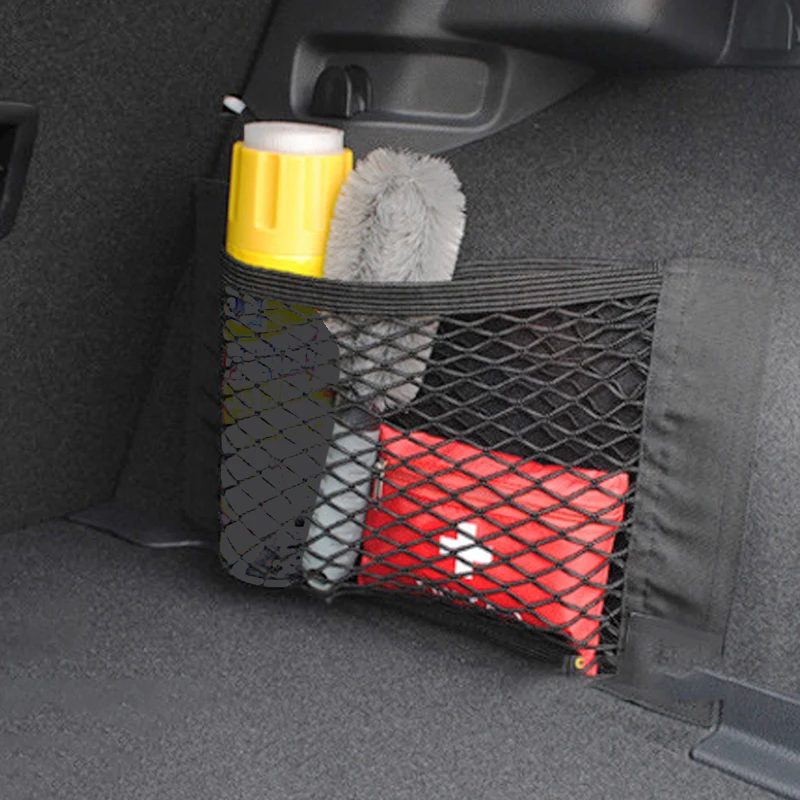 

Rear Net Bag Seat Truck Pocket Sticking Storage 1Pcs 50*25cm Black Hanging