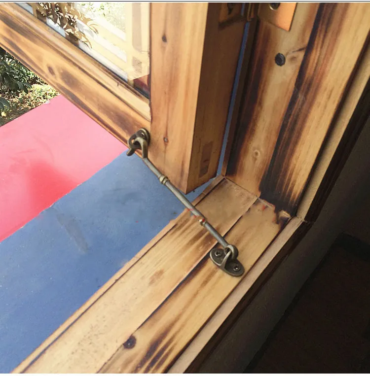 Прочная латунная Античная бамбуковая ветрозащитная защелка с петлей для