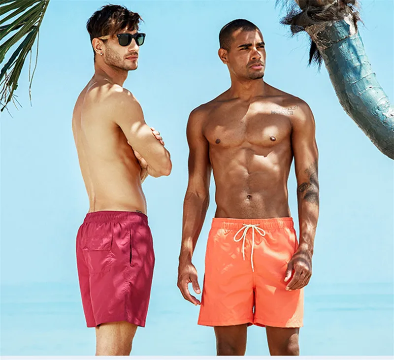 Быстросохнущий купальный костюм, мужские летние пляжные шорты для серфинга, плавания, пляжа, шорты для занятий спортом, бега, спортзала, Maillot De Bain Homme
