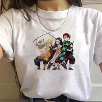 anime demon slayer cosplay t shirt kimetsu no yaiba kamado tanjirou nezuko cartoons graphic short sleeve hip hop tee gifts