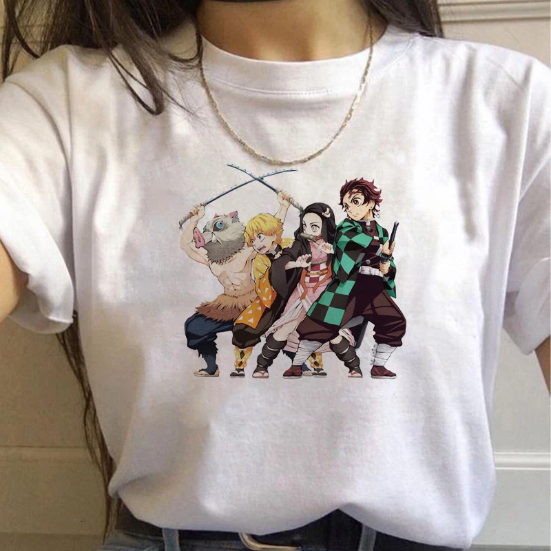 Футболка для косплея из аниме рассекающий демонов мультяшный Графический Топ с