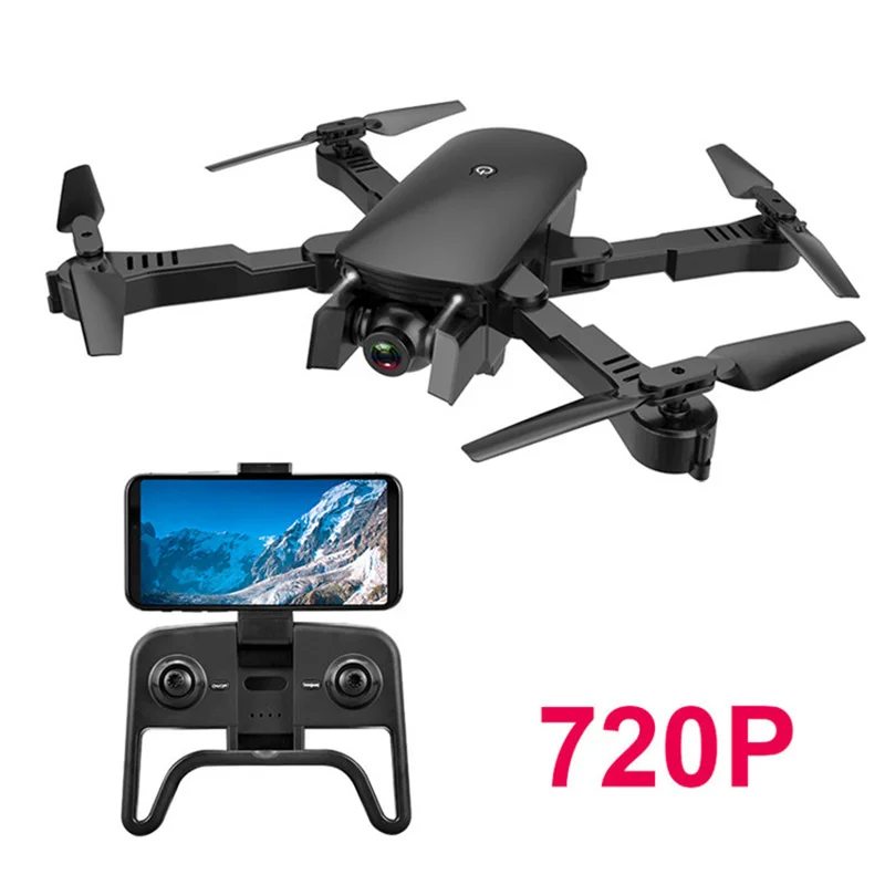 720P Camera Black Радиоуправляемый Дрон вертолет WiFi FPV с камерой 4K HD Антенна Радиоуправляемый квадрокоптер двойная камера самолет Квадрокоптер оптическое позиционирование потока - Цвет: 720P Camera Black