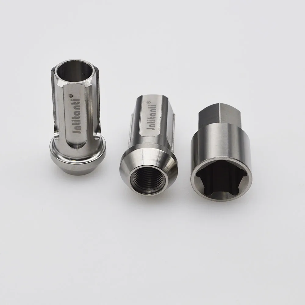 Серебряная конусная гайка M12 * 1 25*45 для сиденья Gr5 титановая Противоугонная с