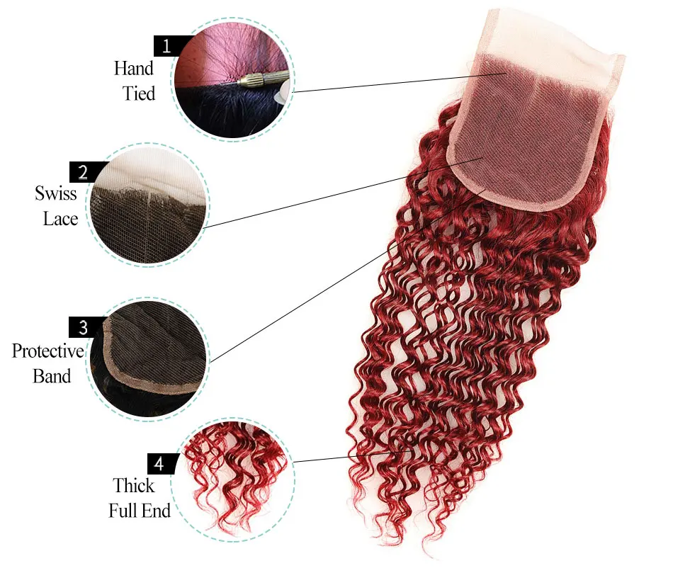 I Envy цветные застежки бразильские волосы плетение красный курчавый кудрявый