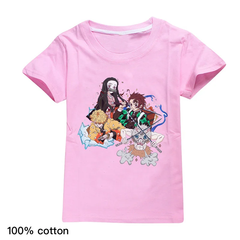 

Kids Girls Clothes Demon Slayer Japanese Anime Cartoon T Shirt Kimetsu Graphic Boys Shirts Kawaii Birthday shirt Harajuku ee