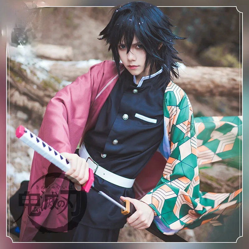 

Demon Slayer's Blade Cos Suit Tomioka Yoshiyuki Cosplay Costume Anime Male Two-Dimensional