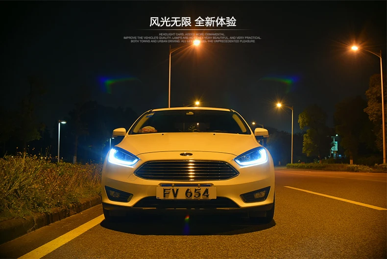 Автомобильный Стайлинг 2 шт./1 комплект светодиодный фары ford focus Фара Каса для ford светодиодная фара для focus- головная лампа