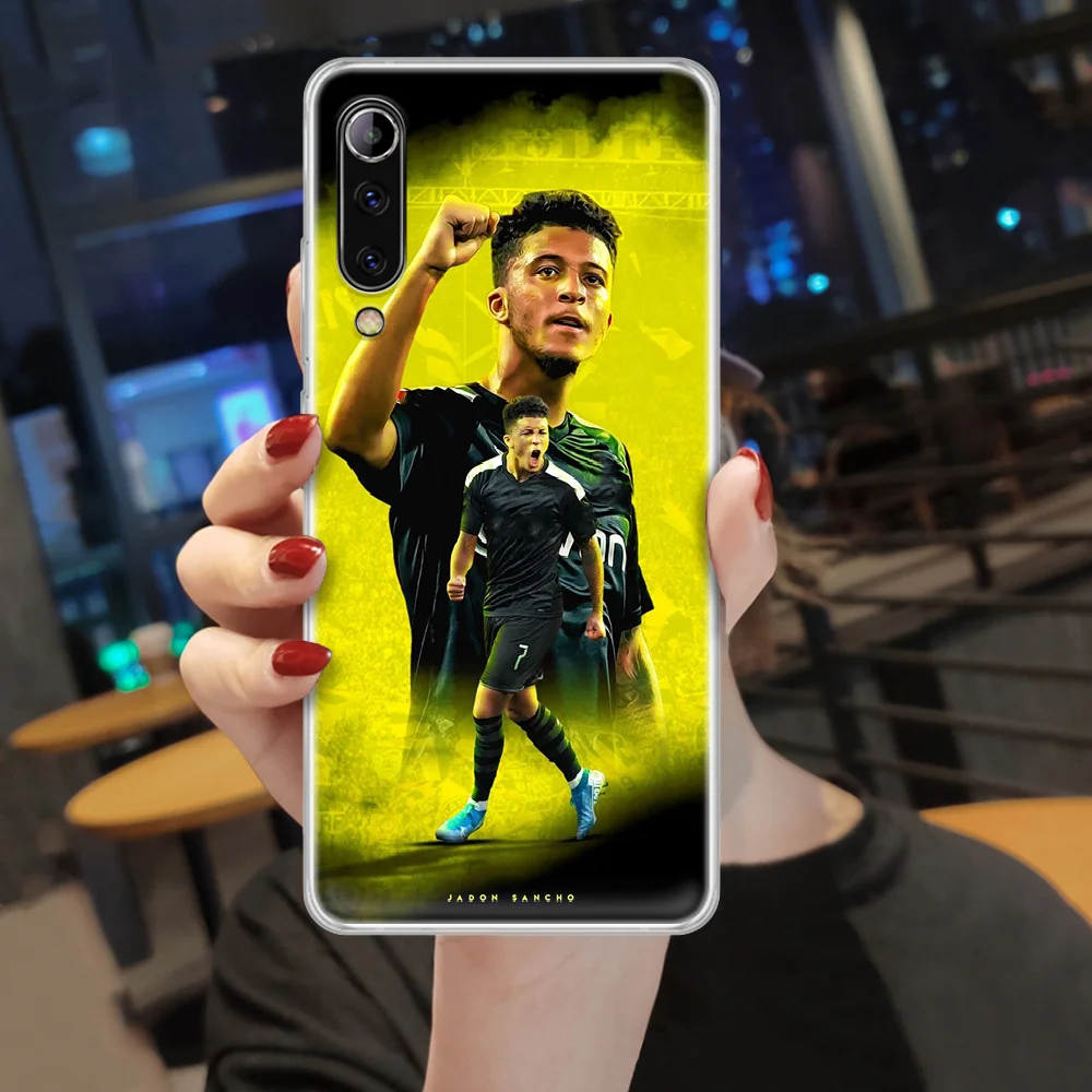 

Jadon Sancho soccer football 7 Phone Case cover For XIAOMI redmi note K 4 5 6 7 8 9 10 20 30 3 A X Pro ultra transparent shell