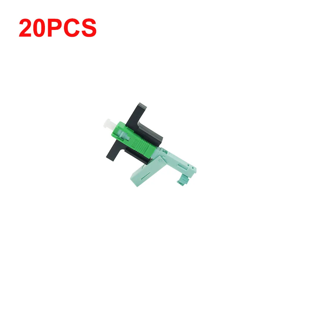 

Conector óptico de modo único 20PCS SC APC Conector óptico de ferramenta FTTH Conector rápido incorporado de fibra óptica