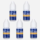 5 шт., прозрачный быстросохнущий клей для ногтей, стразы, декоративный клей для ногтей, накладные кончики, инструмент для маникюра, 3 г