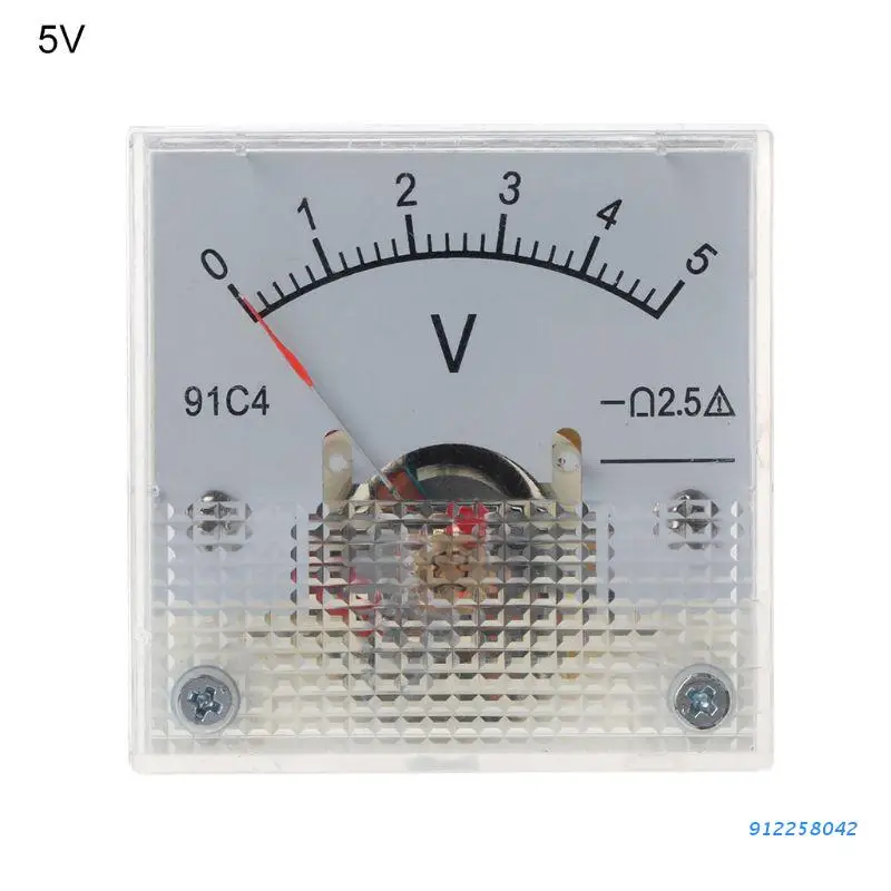 

91C4 DC Voltmeter Analog Panel Voltage Meter Mechanical Pointer Type 3/5/10/15/20/30/50/100/150/250V